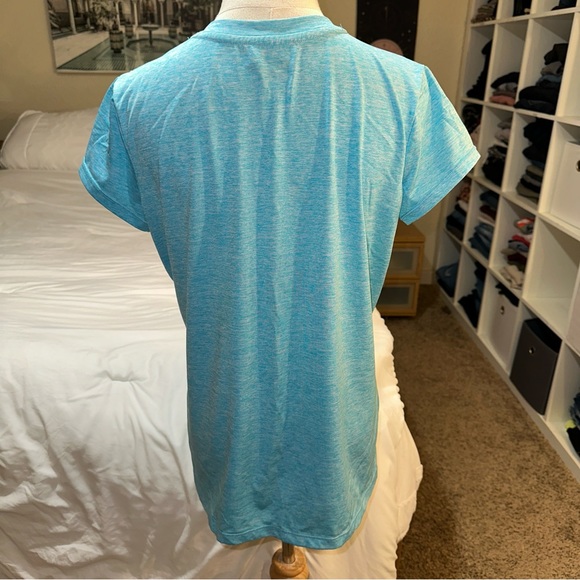 Xersion Performancewear | V Neck Short Sleeve Heathered Workout Gym Top T Shirt - Picture 3 of 11